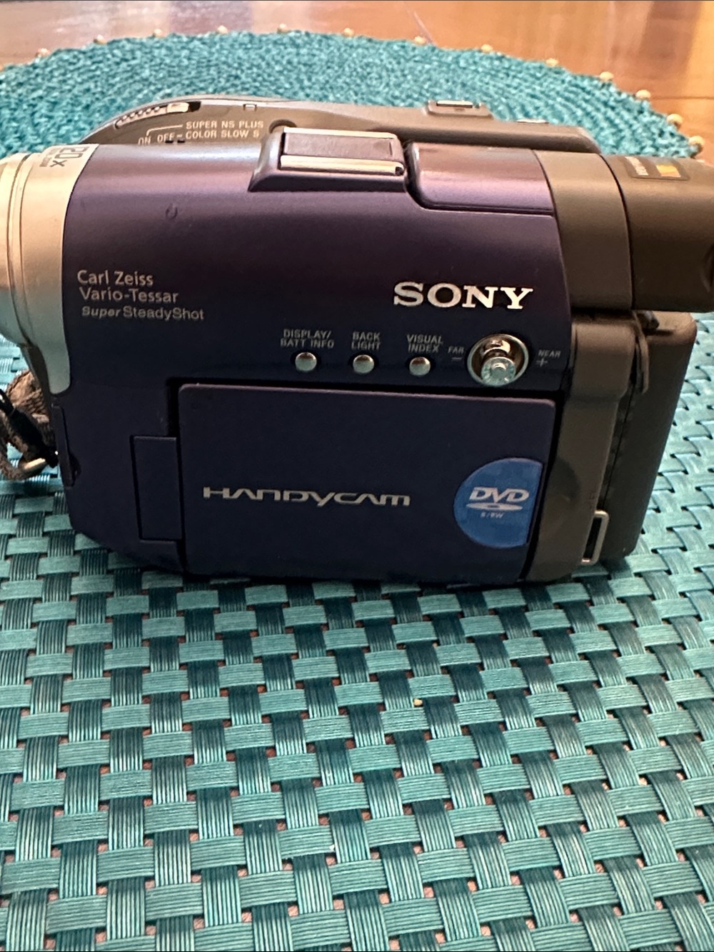 Sony Handycam DVD Camcorder - Navy Blue with Silver Accents